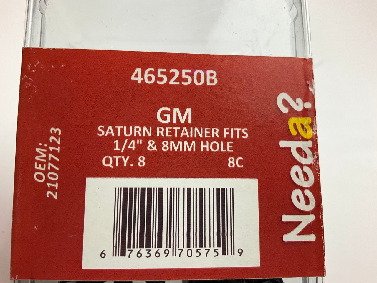 Needa 465250B Retainer Clips For 8MM, 1/4'' Hole Replaces GM 21077123 - 8 PACK