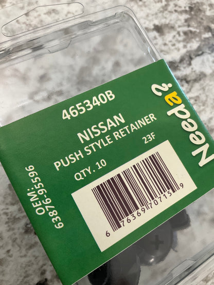 10 Pcs Needa 465340B Push Type Retainer Door Panel Clips For Nissan 63876-95596