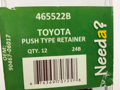 Needa 465522B Push Type Trim Retainer Clips, Replaces 90467-06017 - 12 PACK