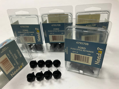 40 Clips - Needa 479570B Rivet-Screw Trim Retainer Clips, Replaces Ford N808147S