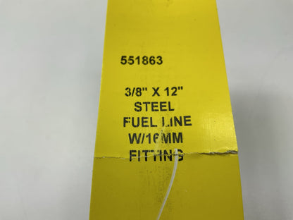 Needa 551863 3/8'' X 12'' Steel Fuel Line With 16mm Fittings Fuel Line Repair
