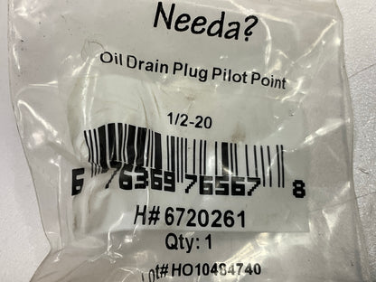 Needa 6720261 Oil Drain Plug - 1/2''-20; PILOT POINT