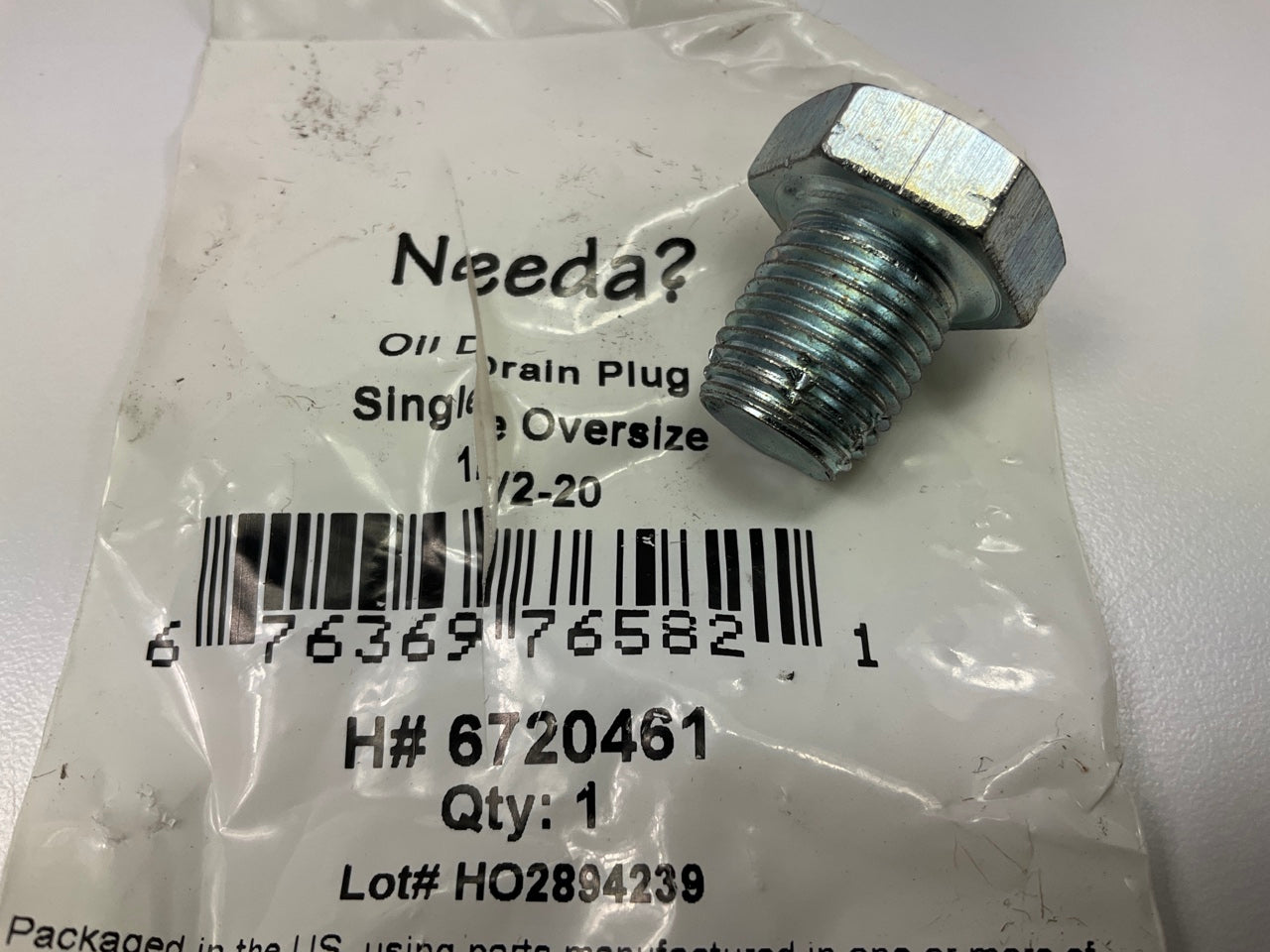 Needa 6720461 Engine Oil Drain Plug