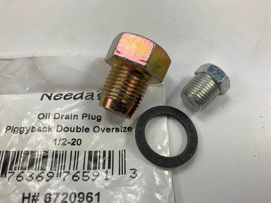 Needa 6720961 Engine Oil Drain Plug - Piggyback Double Oversize 1/2-20