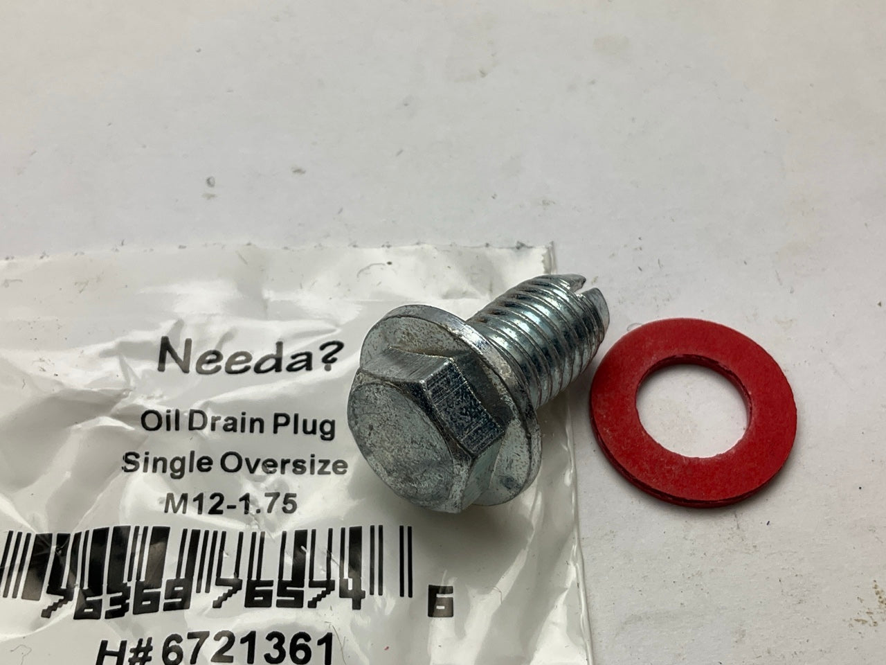 Needa 6721361 Engine Oil Drain Plug -  M12-1.75 SINGLE OVERSIZE