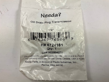 Needa 6724161 Universal 1/2'' Transmission Oil Drain Plug