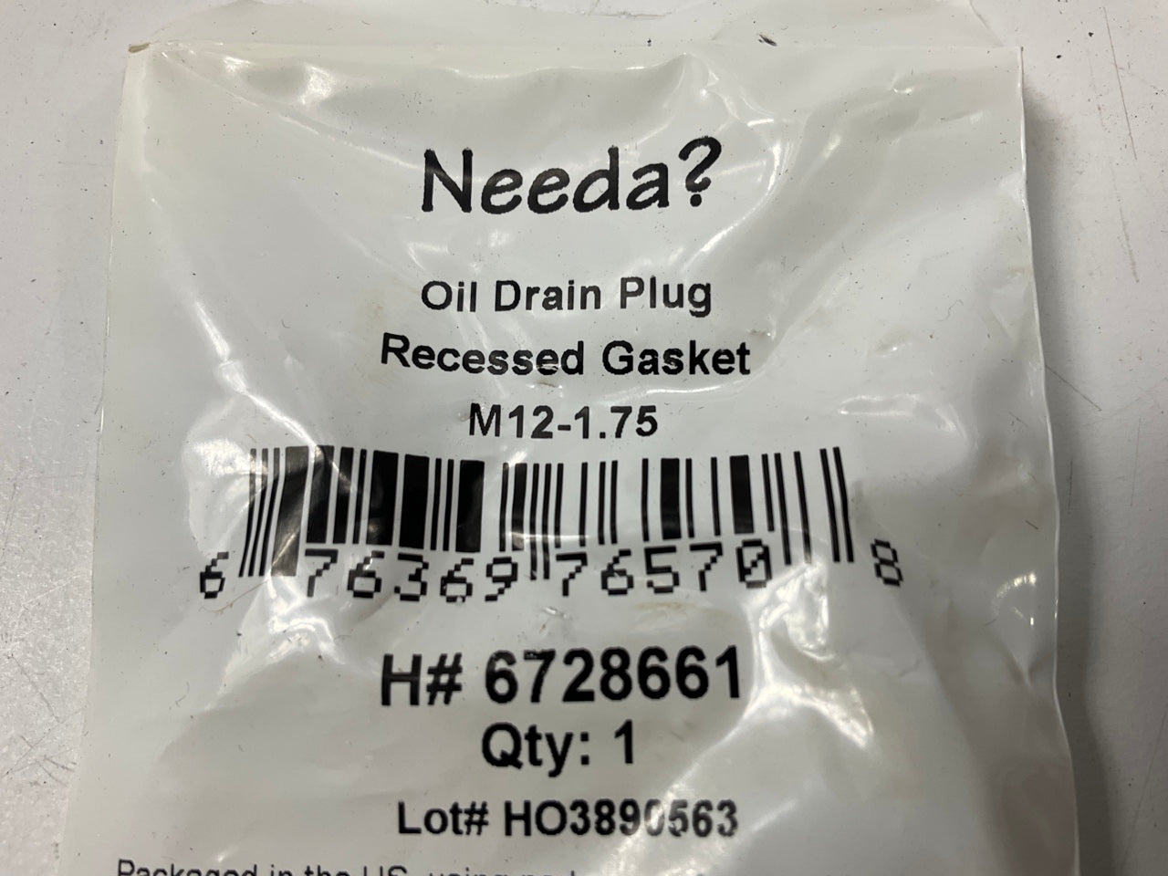 Needa 6728661 Oil Drain Plug - Pilot Point - M12-1.75, Recessed Gasket
