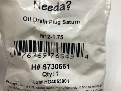 Needa 6730661 Oil Drain Plug - M12x1.75