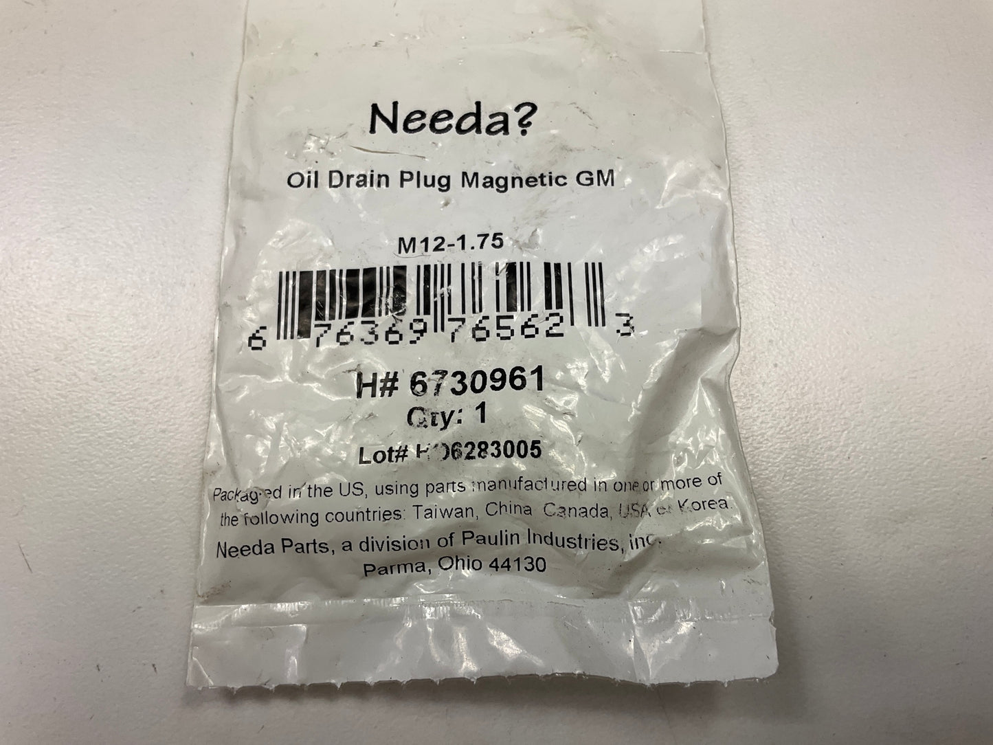 Needa 6730961 Engine Oil Drain Plug
