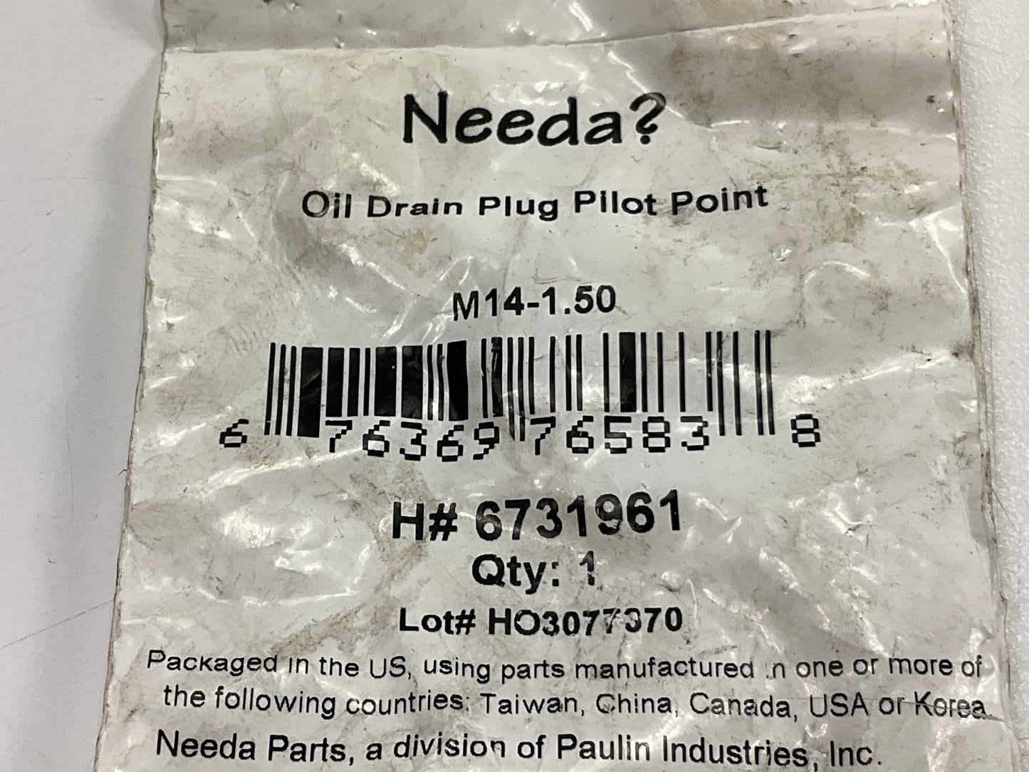Needa 6731961 Oil Drain Plug - Floating Washer, M14-1.50