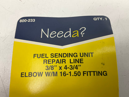 Needa 800-233 Fuel Sending Unit Repair Line, 3/8'' X 4-3/4'' Elbow W/ 16mm Fitting