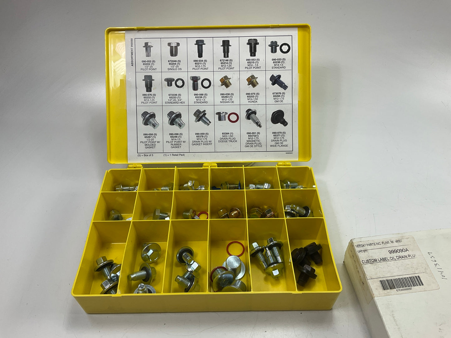 INCOMPLETE - AS IS - Needa 999090A Engine Oil Drain Plug Assortment Kit