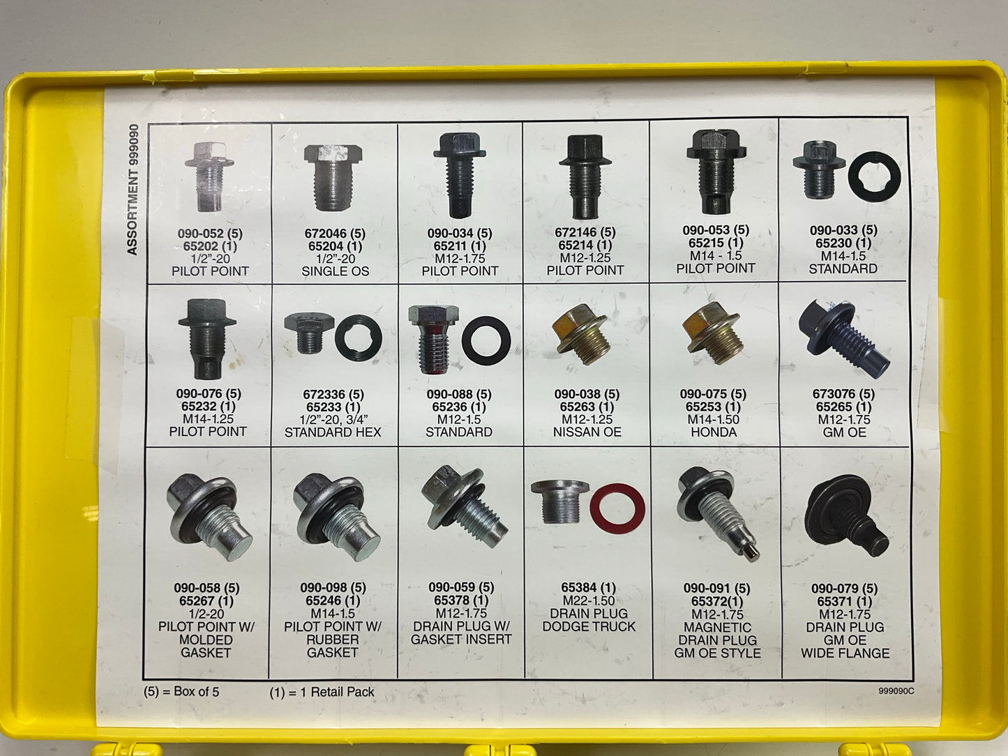 INCOMPLETE - AS IS - Needa 999090A Engine Oil Drain Plug Assortment Kit