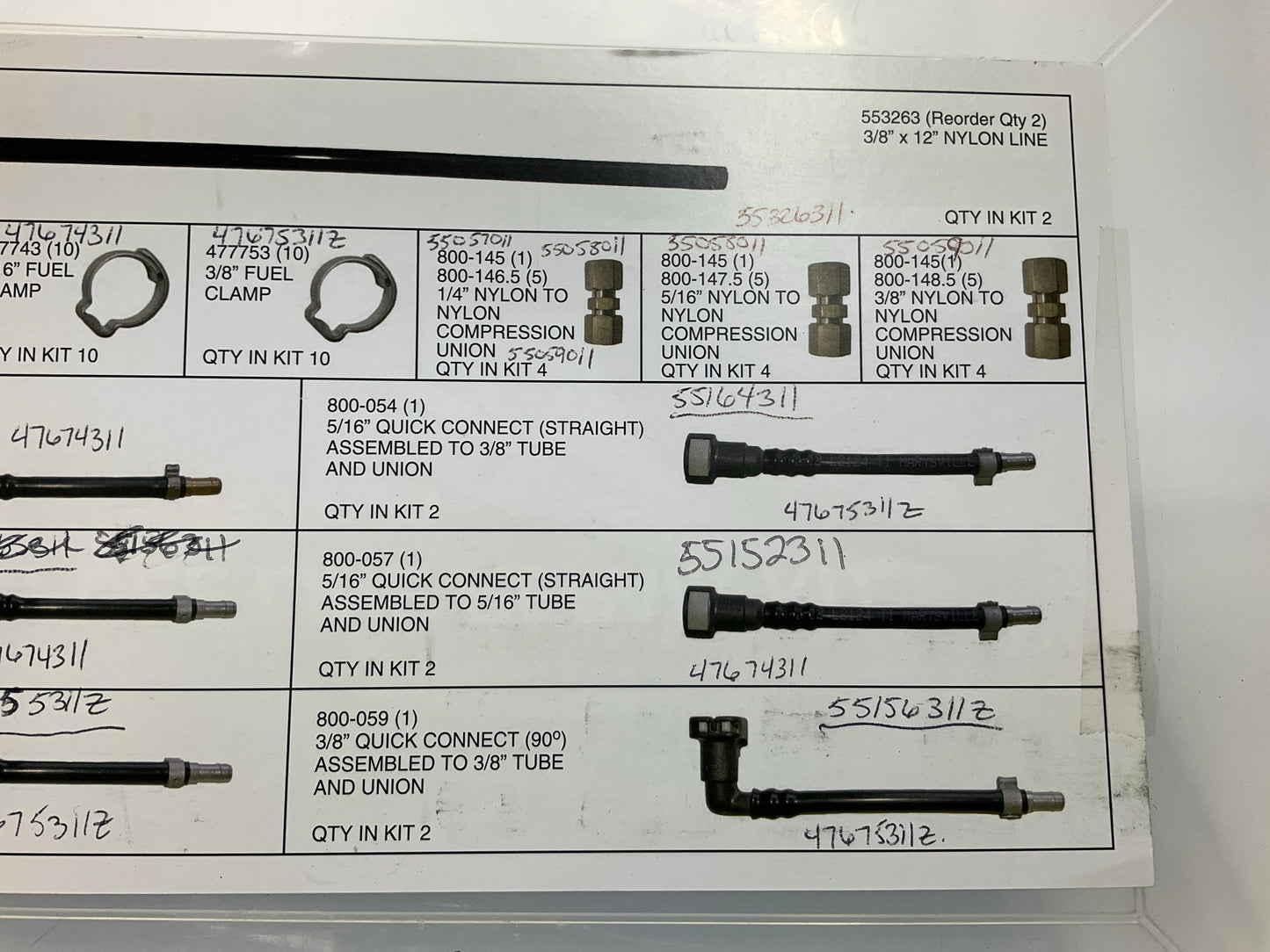 Needa Parts 999159 Nylon Fuel Line Repair Kit
