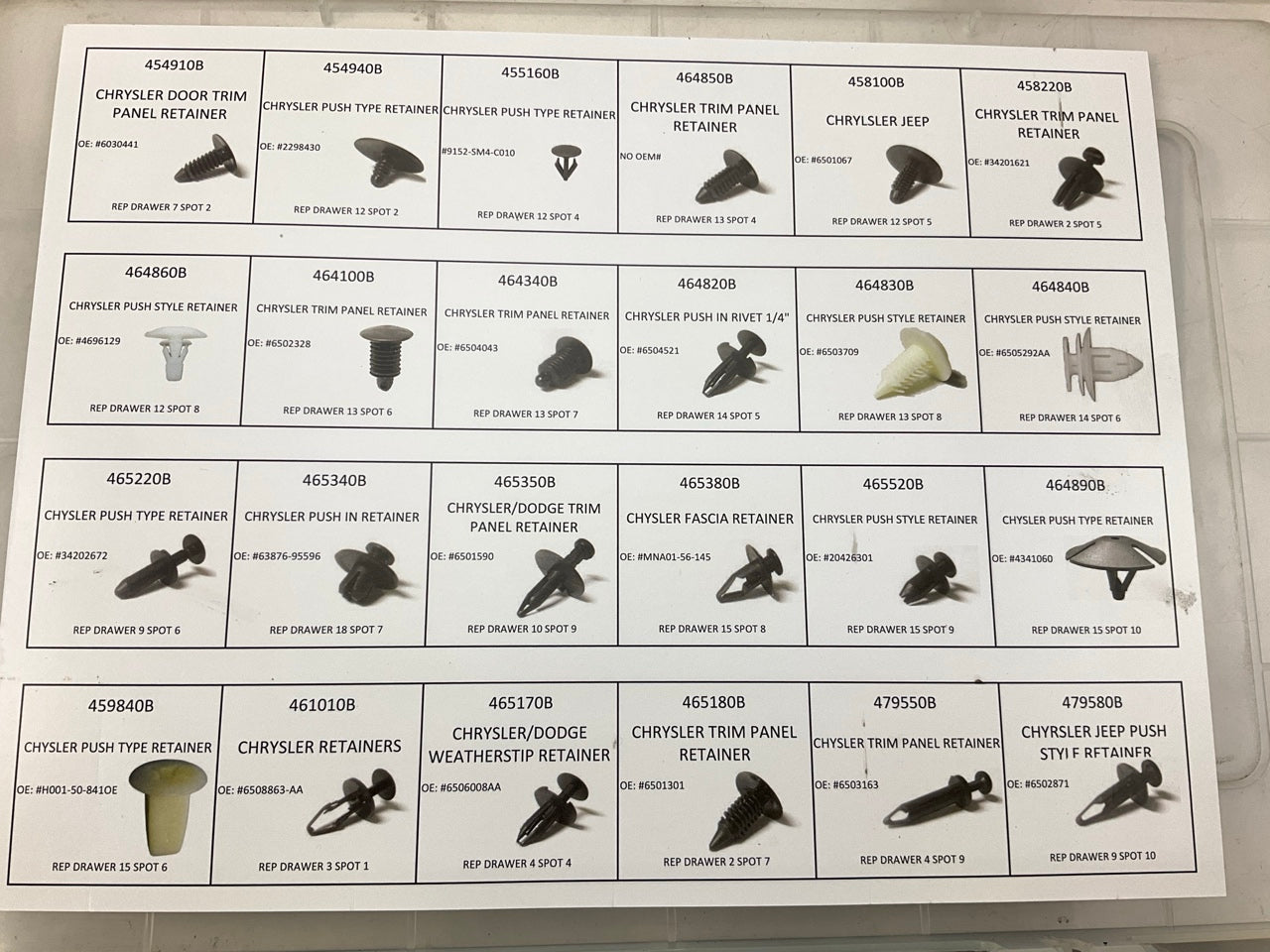 Needa 999177 Body Retainer Clips Fastener Assortment Kit Pack For Chrysler