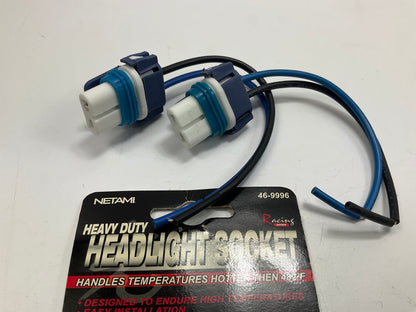 (2) Netami 46-9996 High Temp Light Bulb Socket Pigtail Connector For Bulb # 9006
