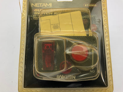 Netami 67-0905 Carbon Fiber Engine Push Start Switch Panel With Button For Race