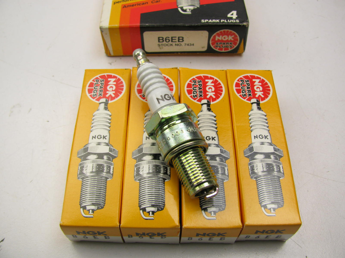 (4) NGK B6EB Spark Plugs - 1980-1982 Honda Prelude, 1980-1983 Accord