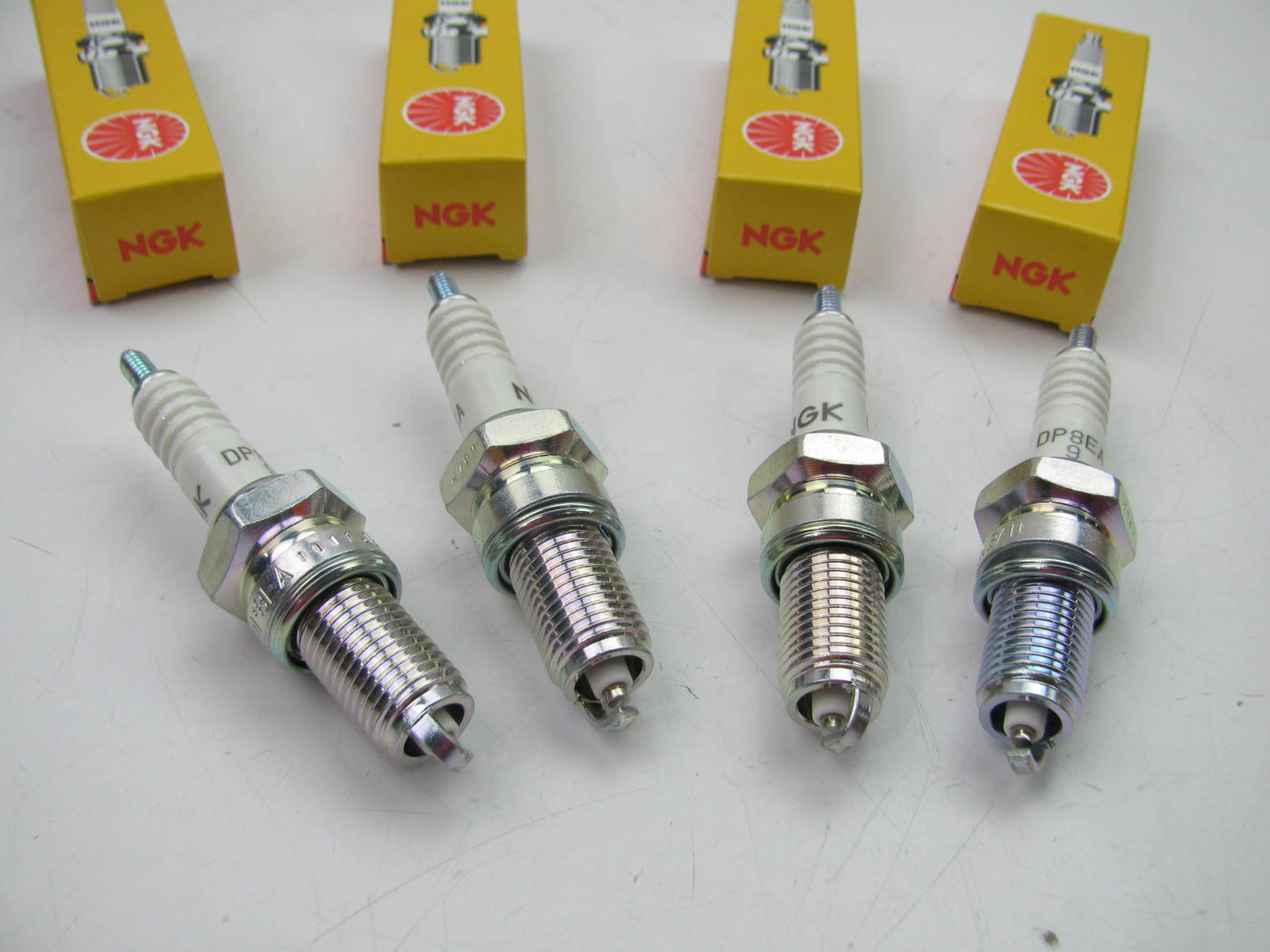 (4) NGK DP8EA-9 / 5829 Igntiion Spark Plugs - ATV Motorcycles - Kawasaki Suzuki