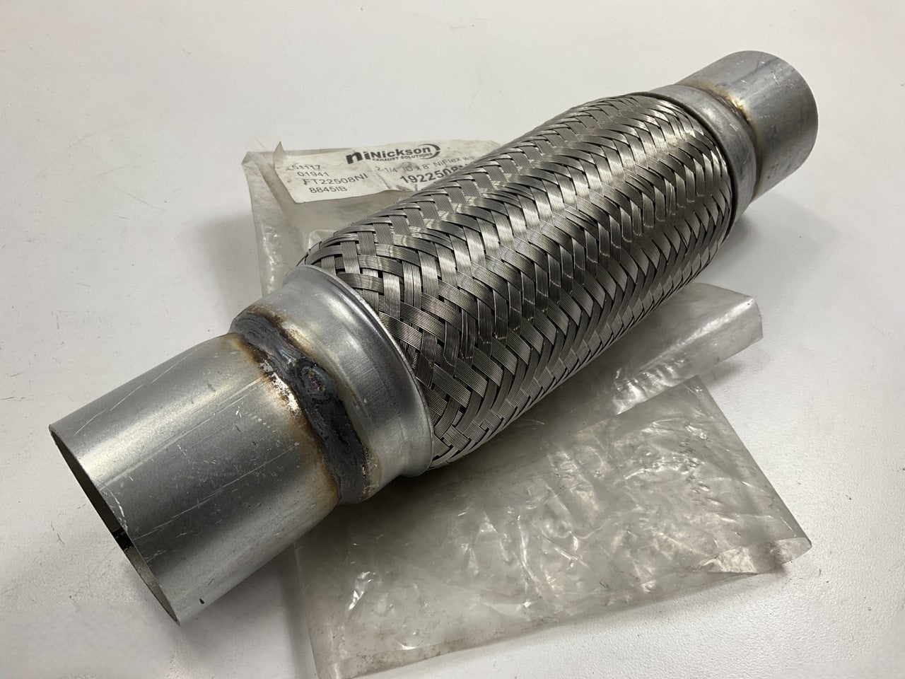 Nickson 01941 Exhaust Flex Connector, 2-1/4'' ID X 8'', Stainless Steel