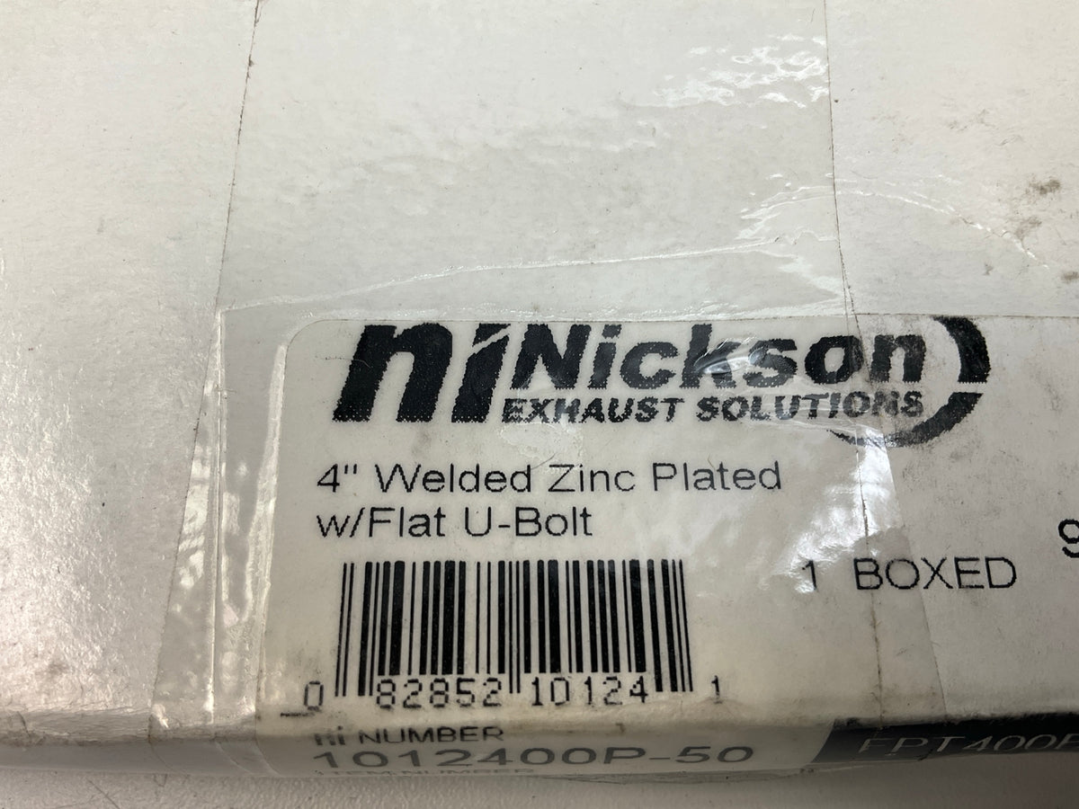 Nickson 1012400P-50 4 Inch Exhaust Saddle Clamp, Zinc-Plated 4''