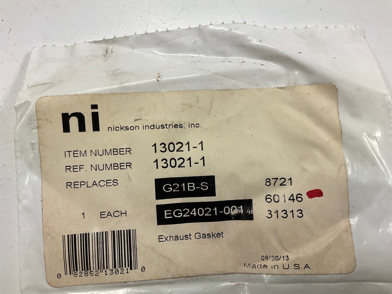 Nickson 13021-1 Exhaust Pipe Flange Gasket