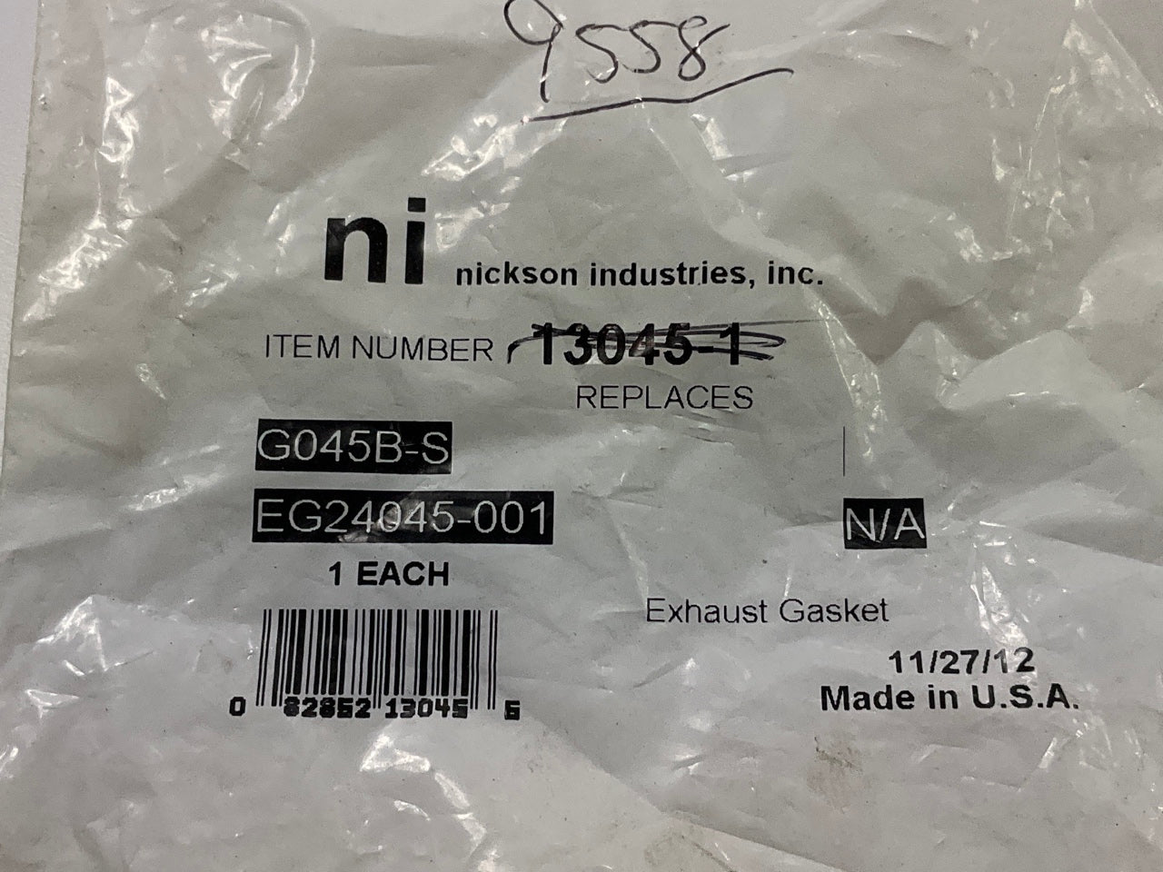 Nickson 13045-1 Exhaust Pipe Flange Gasket