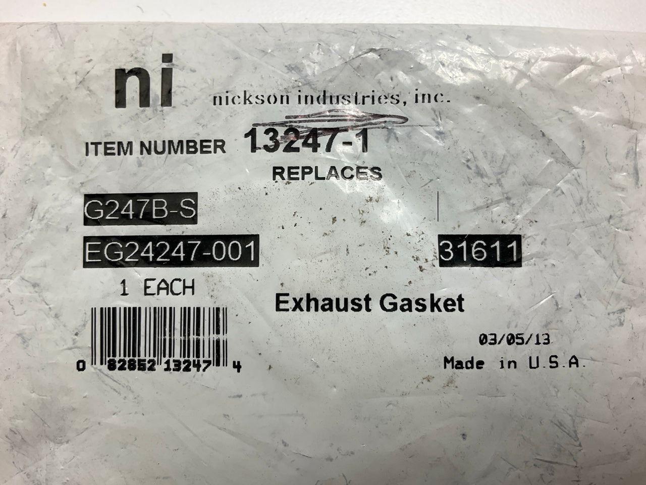 Nickson 13247-1 Exhaust Pipe Connector Gasket