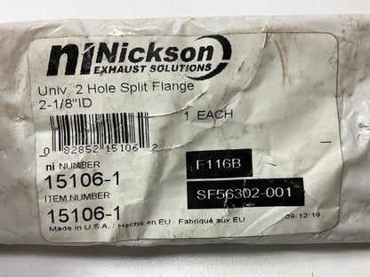 Nickson 15106 - 2-1/8'' ID Exhaust Flange (2.125'' ID),  2 Hole Flat Split