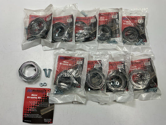 (10) Nickson 17002 Metal Exhaust Strapping Strip Repair Kit With Bolts, 59'' Long