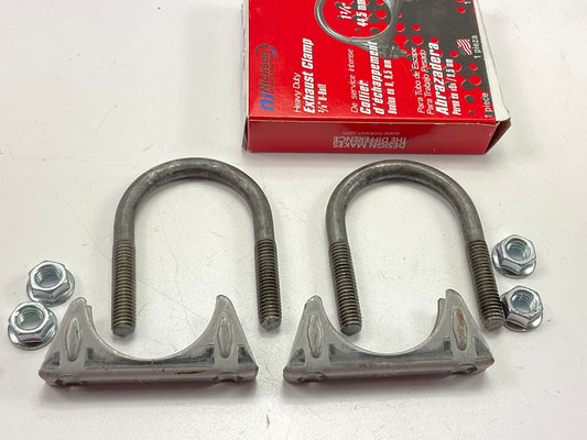 (2) Nickson 17122 Heavy Duty Exhaust Clamp - 1-3/4'', 3/8'' U-Bolt