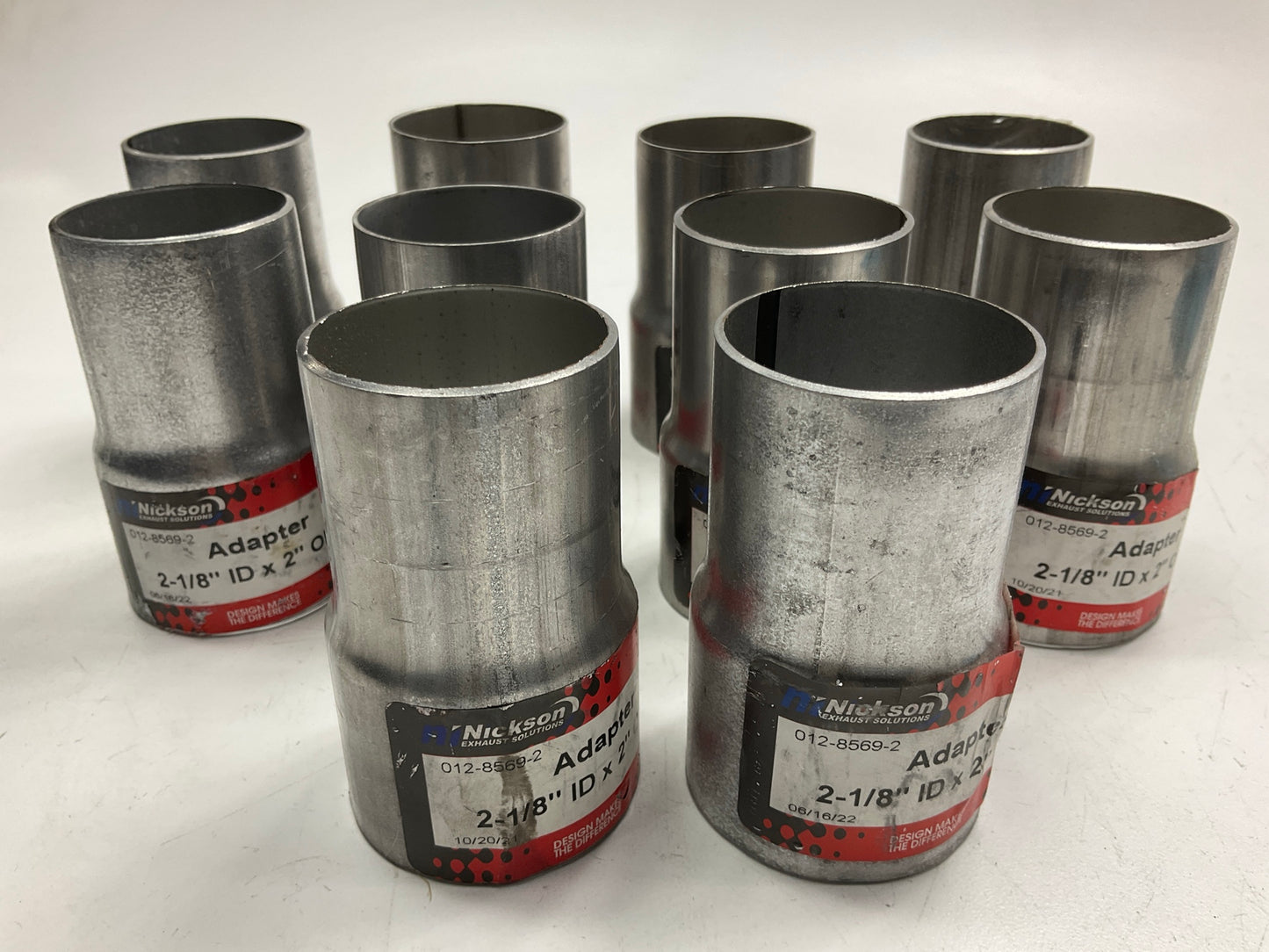 Set Of 10 -  Nickson 17514 Exhaust Pipe Adapter - 2-1/8'' ID X 2'' OD