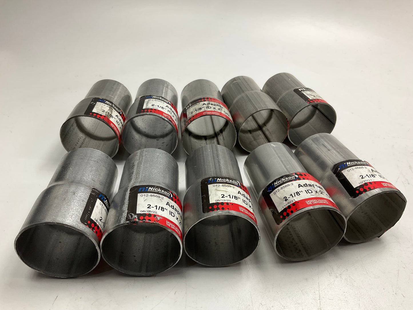 Set Of 10 -  Nickson 17514 Exhaust Pipe Adapter - 2-1/8'' ID X 2'' OD