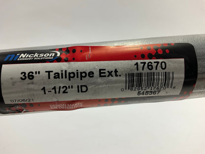 Nickson 17670 Exhaust Pipe Extension, 36'' Long, 1-1/2'' ID