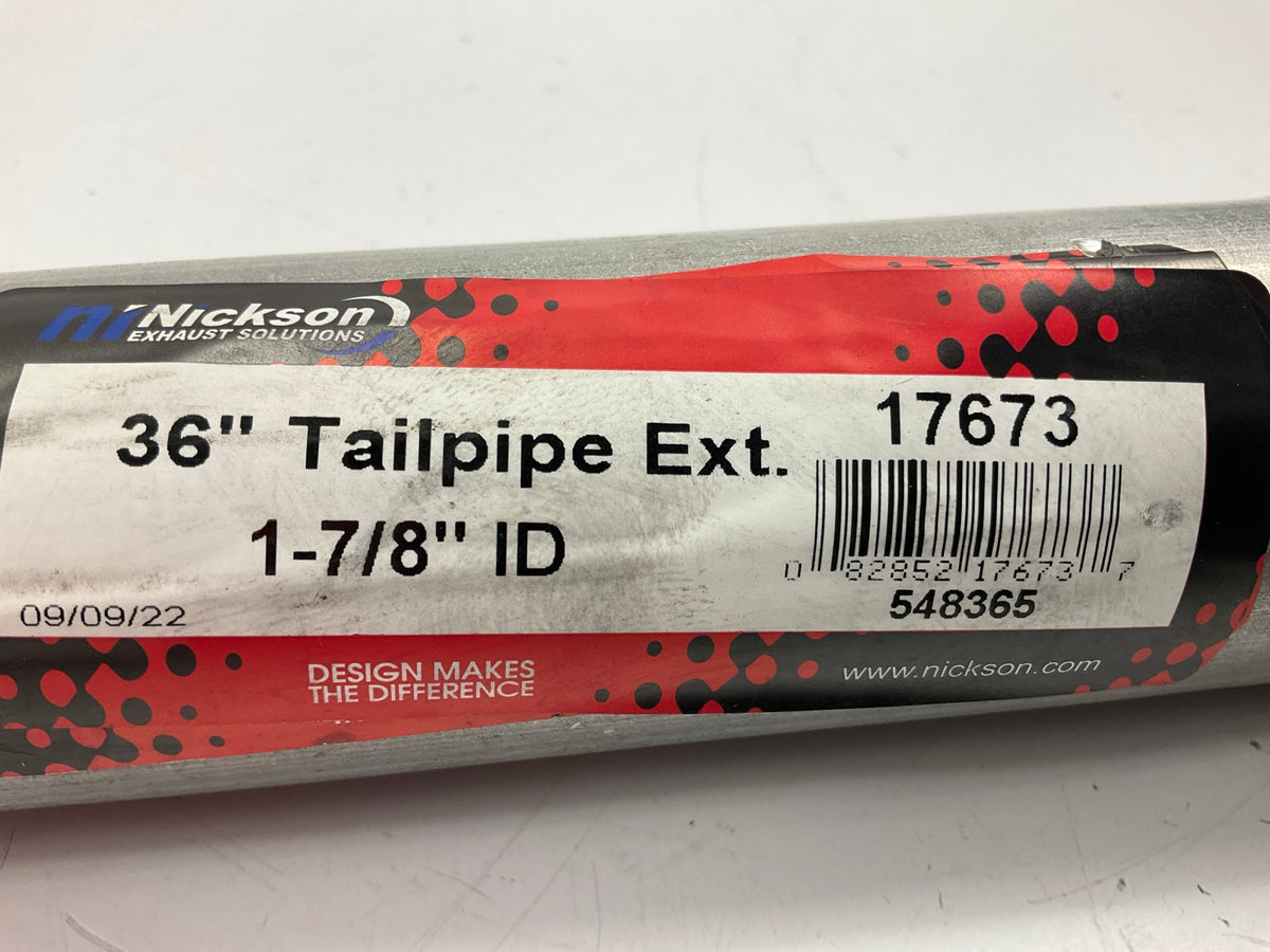 HAS DENT - Nickson Aluminized Steel Exhaust Tail Pipe Extension 1-7/8'', 36'' Long