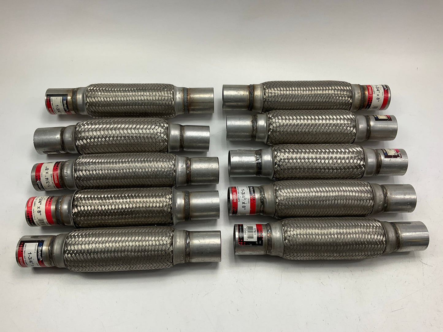 (10) Nickson 17921 Exhaust Flex Tube Connector 1-3/4'' Straight Adapter, 12'' Long