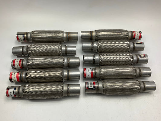 (10) Nickson 17921 Exhaust Flex Tube Connector 1-3/4'' Straight Adapter, 12'' Long