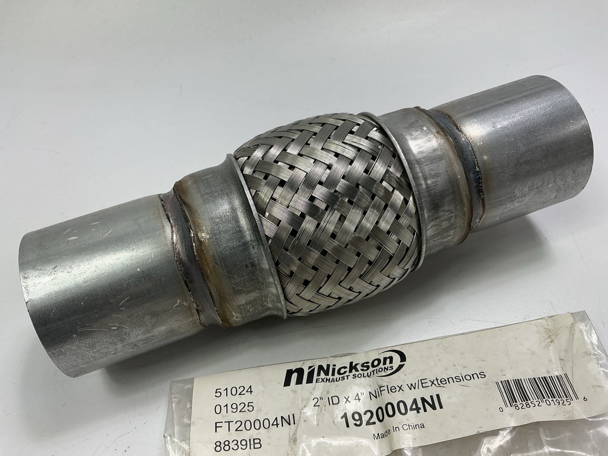 Nickson 1920004NI Exhaust Flex Connector Pipe - 2'' ID Inlet & Outlet