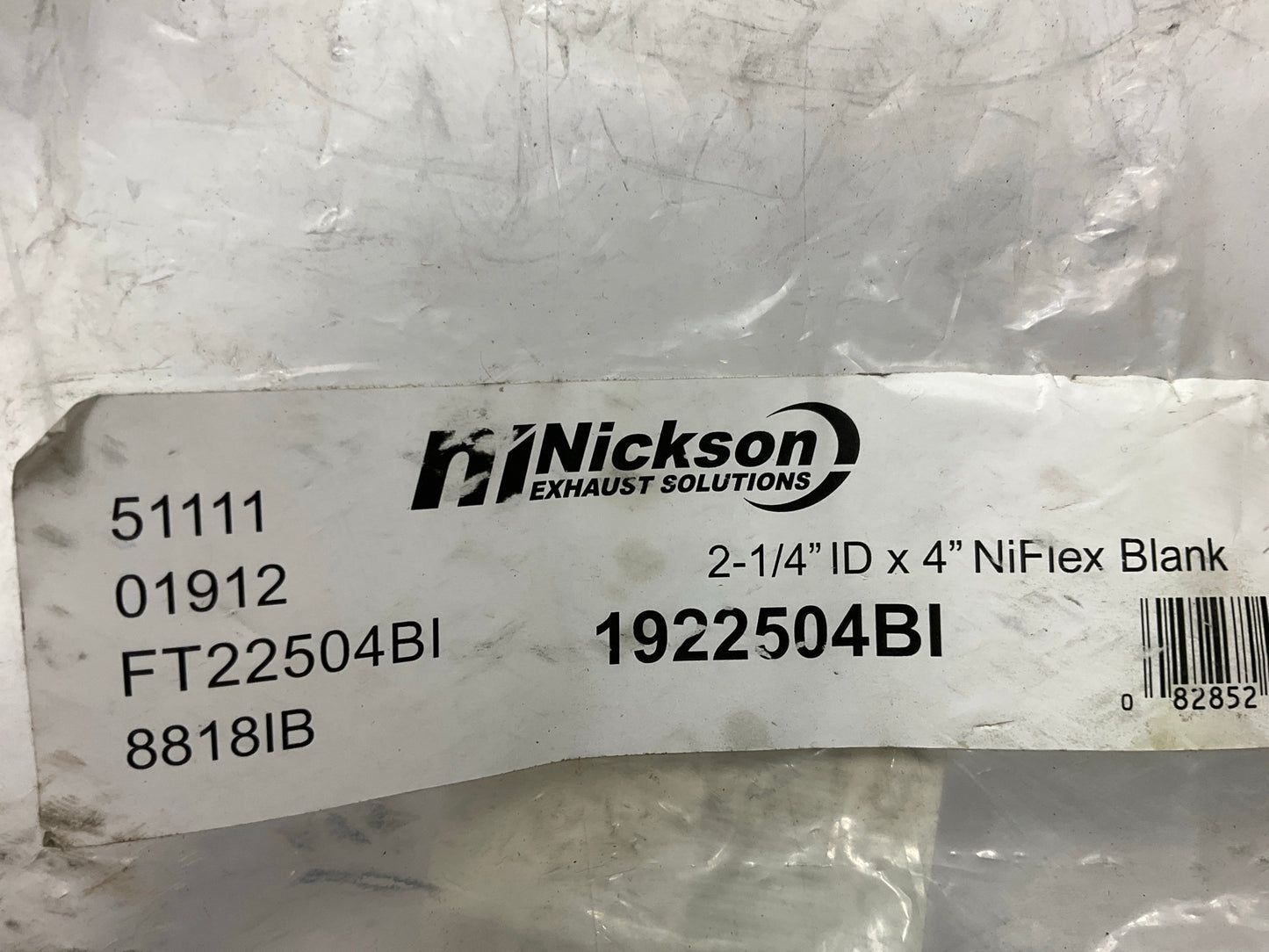 Nickson 1922504BI 2-1/4 Inch Stainless Steel Flex Connector Tube (2.25'')