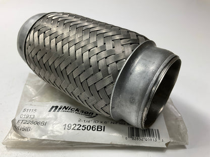 Nickson 2-1/4'' X 6'' Universal Stainless Steel Exhaust Flex Tube Connector 2.25''