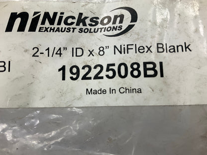 Nickson 1922508BI 2-1/4'' X 8'' Universal Stainless Steel Exhaust Flex  Connector