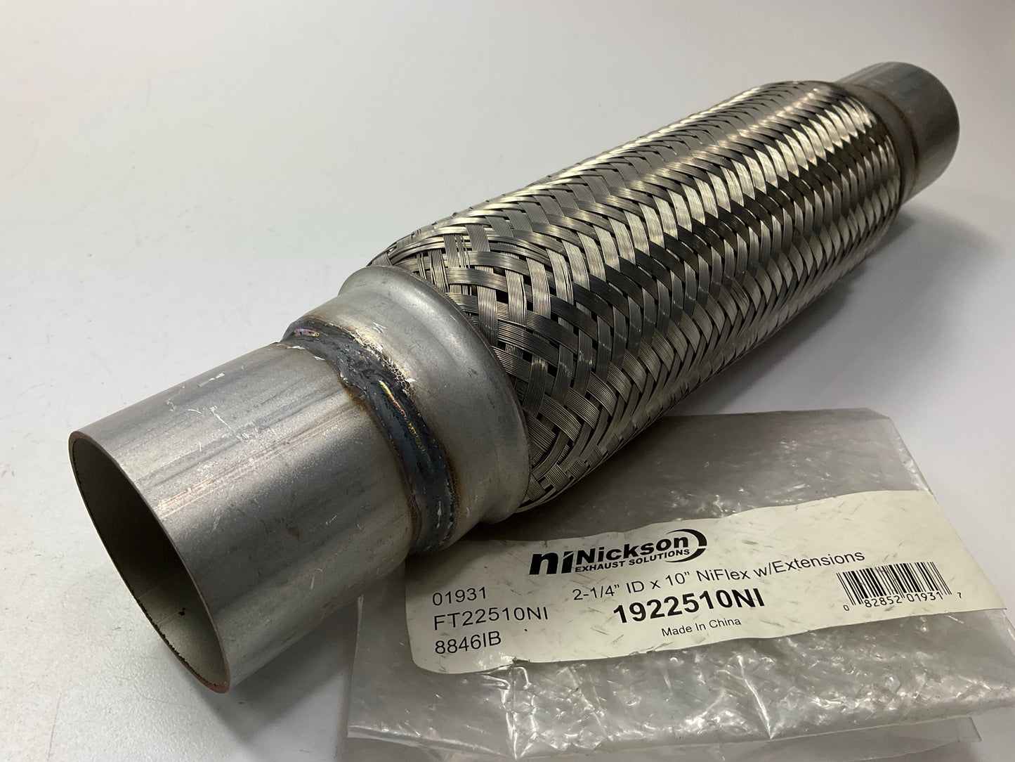 Nickson 1922510NI Exhaust Flex Connector Tube - 2-1/4'' ID X 10''  (2.25'')