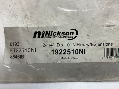 Nickson 1922510NI Exhaust Flex Connector Tube - 2-1/4'' ID X 10''  (2.25'')
