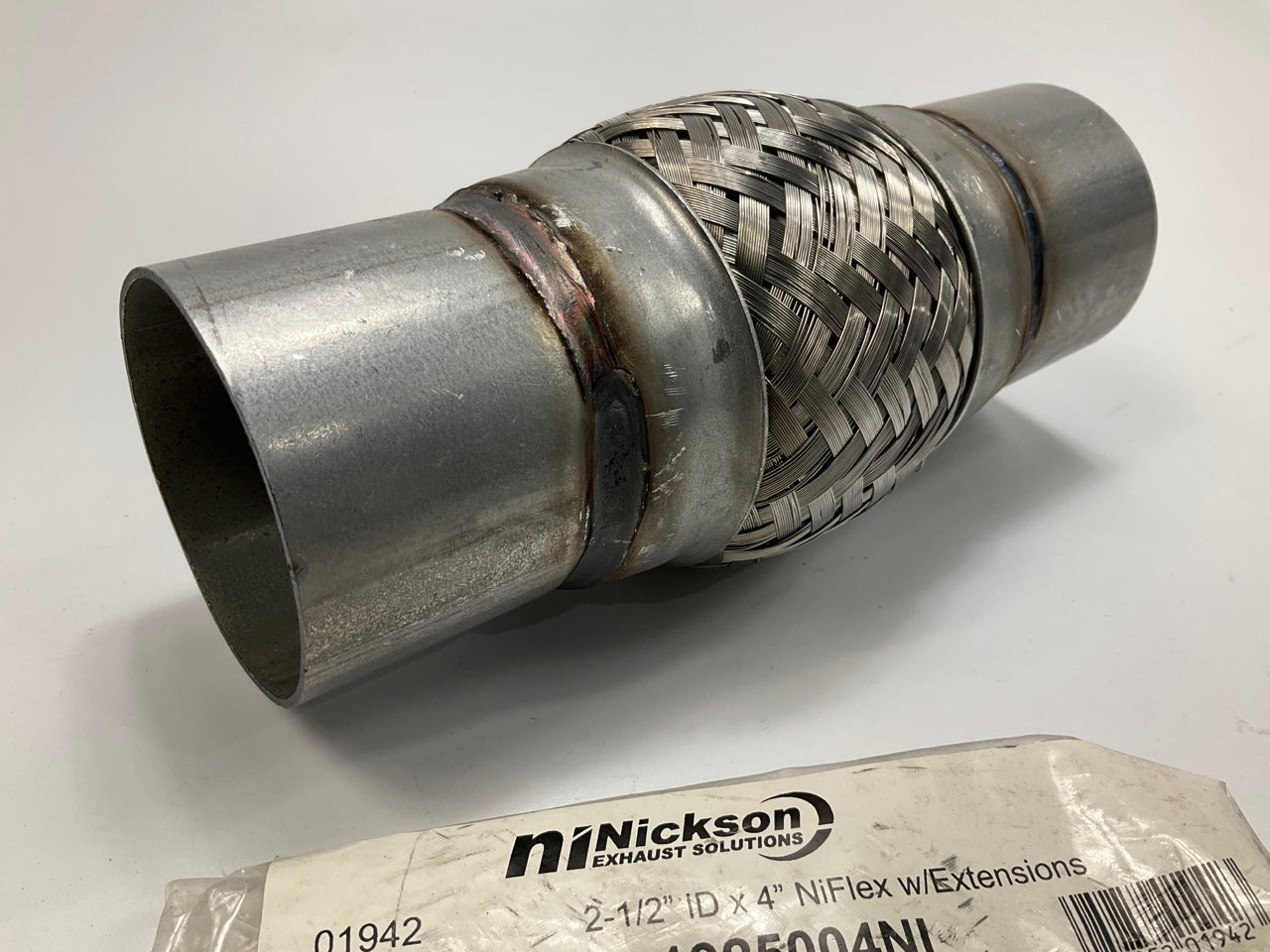 Nickson 2-1/2'' X 4'' Universal Stainless Steel Exhaust Flex Tube Connector