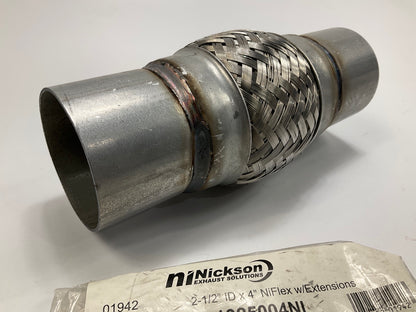 Nickson 2-1/2'' X 4'' Universal Stainless Steel Exhaust Flex Tube Connector