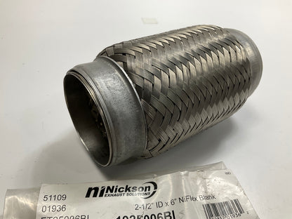 Nickson 1925006BI 2- 1/2'' ID  X  6'' Stainless Steel Exhaust Flex Connector