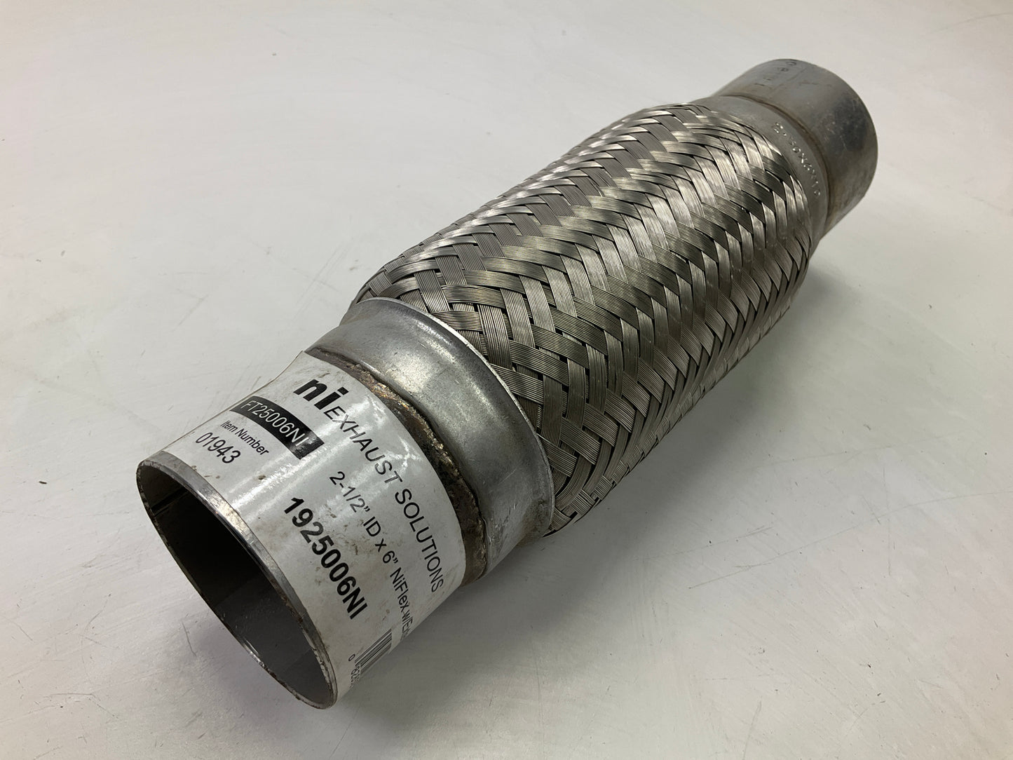Nickson 1925006NI 2-1/2 Inch X 6'' Stainless Steel Flex Tube Exhaust Connector