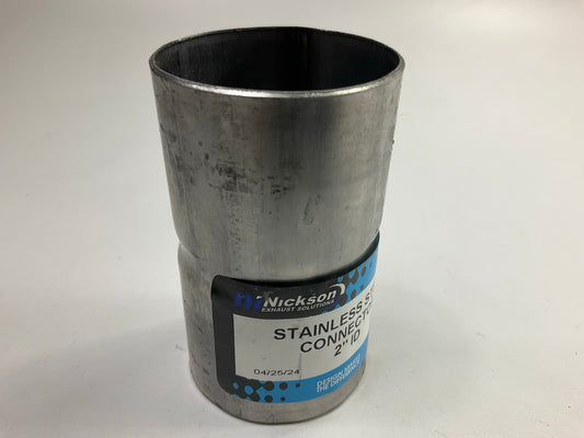 Nickson 93504 Exhaust Pipe Adapter Coupler, Stainless Steel, 2'' ID Extension