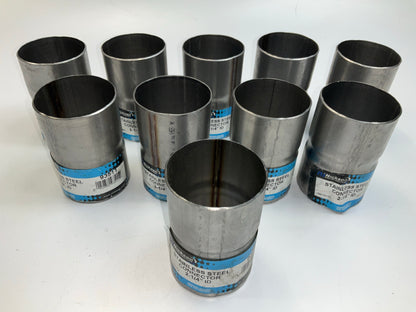 (10) Pack - Nickson 93511 Stainless Steel 2.25'' Exhaust Pipe Connector 2-1/4'' ID