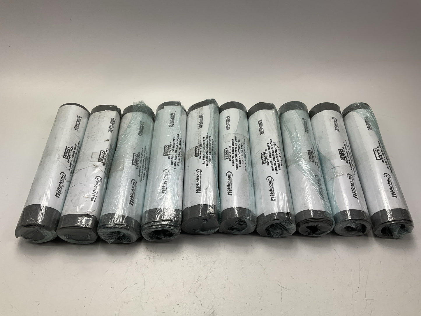 (10) Rolls - Nickson 99002 Rubber Fiber Gasket Material 10''L X 26''W X 1/16''H